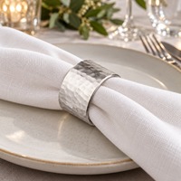 Élégant porte-serviettes en métal artisanal, accessoire de décoration de table, finition résistante à la corrosion, style ferme, luxe, salle à manger, mariage, maison