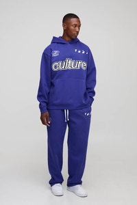 Ensemble survêtement 2 pièces en coton épais pour homme avec pantalon de survêtement et sweat à capuche - Vêtements de sport écologiques - Product Image 4