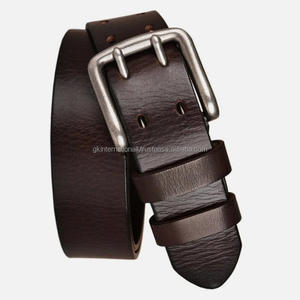 เข็มขัดหนังวัวแบบคู่สำหรับผู้ชายเข็มขัด100% ลายแบบวินเทจดีไซน์หรูหรา - Product Image 5