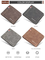 Dompet Minimalis Tipis untuk Pria Dompet Trifod Klasik dengan Tempat Kartu Kulit PU Berkualitas Tinggi