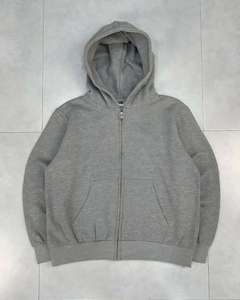 Men's <b>Hooded</b> <b>Zip</b>-Up Half White Sweatshirt Regular Fit Solid Color Casual Autumn Wear - Product Image 4