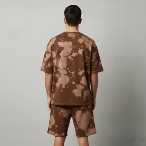 Conjunto de 2 piezas para hombre, 100% algodón, lavado ácido, corte holgado, logotipo impreso en 3D, transpirable y ecológico, venta al por mayor - Product Image 2