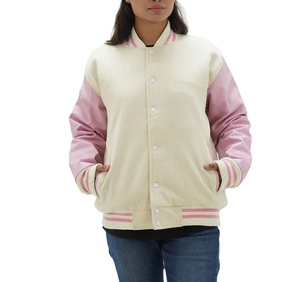Veste universitaire en laine pour femme 2026 avec broderie personnalisée, manches longues, vêtement d'hiver respirant, grande taille, veste de basketball - Product Image 5
