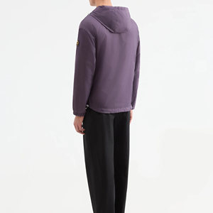 Hot Sale Men Hooded Front Logo Lightweight Waterproof Windbreaker <b>Jacket</b> Streetwear Style Customizable Size Casual Outdoor Use - Product Image 2