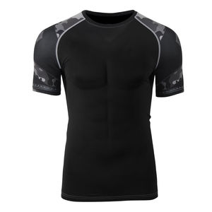 Maillot de compression à manches courtes pour homme MMA UPF50 en Spandex/Polyester léger de haute qualité pour adultes – Vêtement de protection solaire en gros - Product Image 2