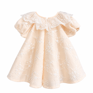 Vestido de Princesa con Encaje Bordado y Cuello Festoneado para Bebés Niñas |   Vestido Elegante de Boutique - Product Image 2