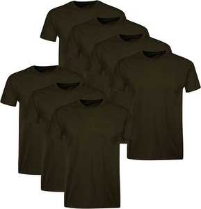 T-shirts noirs personnalisés pour hommes, manches courtes, col rond, 100 % coton peigné, logo frontal, style formel, coupe ample, anti-boulochage, été - Product Image 1
