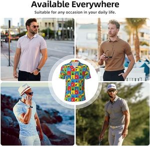 Camiseta Polo Personalizada de Moda Masculina, Tela Suave Premium, Manga Corta, Informal, para Golf, Tenis, Negocios, Deportes - Product Image 5