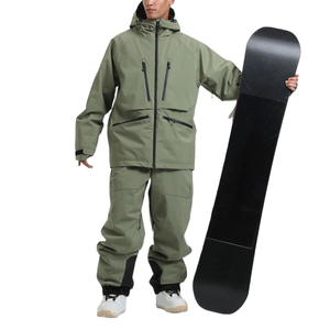 Nouvelle arrivée Combinaison de ski unisexe à logo personnalisé, isolation en polaire écologique, imperméable, jupe de ski amovible, fermeture éclair, anti-UV - Product Image 4
