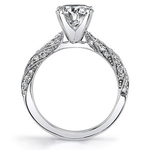 Bague de fiançailles en or jaune 18 carats massif avec diamant torsadé, 1CT/2CT, pour femmes et filles, à porter lors de fêtes. - Product Image 2