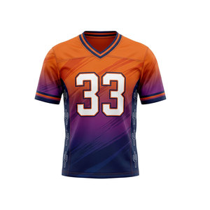 Maillot de football américain personnalisable à manches courtes imprimé de haute qualité - Vente en gros de maillots de sport respirants à séchage rapide - Product Image 1