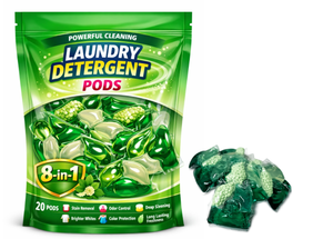 Cápsulas de Lavandería Ecológicas de Malasia, Alta Concentración, Suavizantes 8 en 1, 20 Unidades, Enzimas Vegetales Multiusos, Protector de Color - Product Image 5
