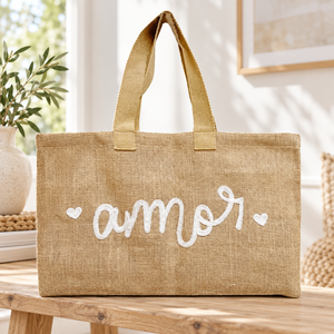 Jute Beach Tote <b>Bag</b> Embroidered for Beach Retail Resort Daily Carry Custom Print Bulk Wholesale OEM ODM Supplier Reusable - Product Image 4