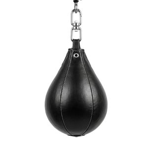 Balón de Boxeo Profesional de Cuero Negro, Ligero, para Entrenamiento de Reflejos, para Práctica de Habilidades y Acondicionamiento Físico - Product Image 2