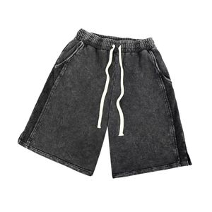 Charcoal Grey Acid Wash <b>Set</b> Heavyweight French Terry Streetwear Boxy Fit Tracksuit Urban Co-ord Fashion Men's Sportswear Outfit - Product Image 3