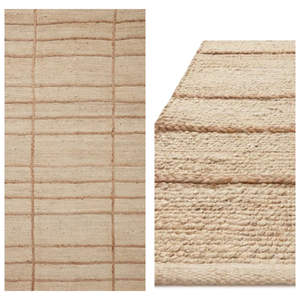 WIKFODTO Tapis de luxe réversible en jute tressé, tissé à la main, brodé à la machine pour la maison, le salon et les pique-niques. - Product Image 6