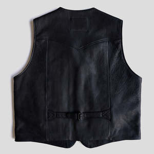 เสื้อกั๊กหนังแท้ของผู้ชายเสื้อแจ๊กเก็ตกันน้ำดีไซน์ตามสั่ง - Product Image 2