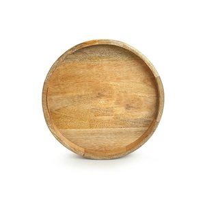 Plateau rond en bois, plat de service, assiette en bois, accessoire de cuisine, assiette en bois naturel, décoration de table à manger, plateau de service rustique - Product Image 5