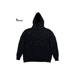 Nouveau style de sweat à capuche en strass de haute qualité pour homme, design tendance, 100% coton, sweat à capuche unisexe avec fermeture éclair - Product Image 3