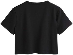 เสื้อครอปท็อปผู้หญิงทรงหลวม คอกลม แขนสั้น ผ้าฝ้ายเจอร์ซีย์ 100% เป็นมิตรกับสิ่งแวดล้อม สกรีนโลโก้ สำหรับฤดูร้อน สั่งทำขายส่งได้ - Product Image 5