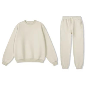 Ensemble de survêtements légers et durables pour hommes, avec logo personnalisé, col rond, pour l'automne, motif uni imprimé - Product Image 2