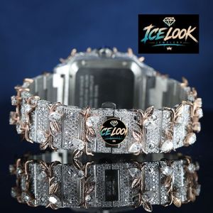 นาฬิกาข้อมือแบบกลไกทรงเหลี่ยม ประดับคริสตัล โทนสีโรสโกลด์ ดีไซน์หรูหรา - Product Image 3