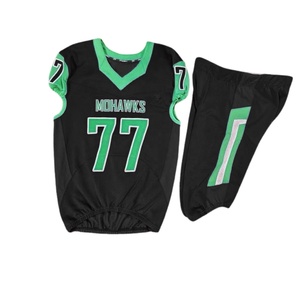 บริการผลิตเสื้อฟุตบอลอเมริกันแบบ OEM ด้วยเทคนิค Sublimation ออกแบบเองได้ ผ้าแห้งเร็ว สำหรับผู้ใหญ่ ชุดทีม เสื้อฟุตบอล - Product Image 1