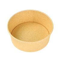 Bols à déjeuner en papier kraft jetables à paroi simple, imprimés sur mesure et recyclables, avec coupelles à soupe et couvercles (impression numérique)