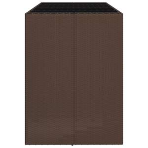 โต๊ะบาร์กลางแจ้งสีน้ำตาลและสีดำพร้อมท็อปกระจก - Product Image 4