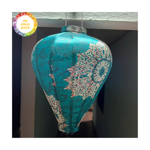 Silk Lanterns Painted Bamboo Silk Lanterns Decorative Lighting For Patio Wedding Garden Vietnam Silk Lanterns - Product Image 5