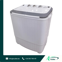 Lave-linge semi-automatique à double cuve Sudex PWM-90 5KG, à commande mécanique, économe en énergie, compact, lave-linge et sèche-linge électriques