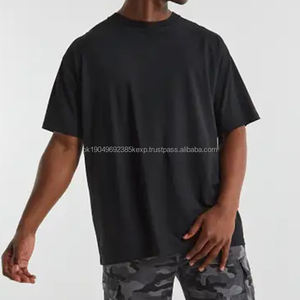 Camiseta de algodón 100% al por mayor para hombre, corte holgado, estampada, lisa, con lavado ácido, estilo vintage, hombros caídos, oversize, verano 2026 - Product Image 6