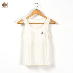 Camisetas sin mangas de cuello redondo de punto transpirable llamativas con diseño impreso de logotipo personalizado para mujer - Product Image 1