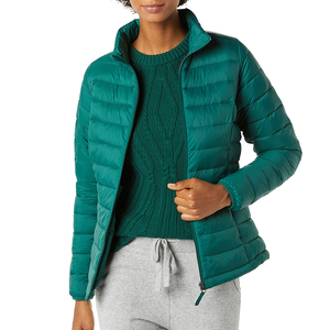 Womens Blue Cropped Puffer Jacket High Collar <b>Quilted</b> Sleeves Stylish <b>Winter</b> Wear Ladies Trending Jacket <b>Winter</b> Made in Pakistan - Product Image 4