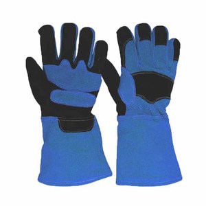 Gants de soudage en cuir de vachette pleine fleur renforcés, résistants à l'abrasion, pour la lutte contre les incendies et le barbecue, avec logo personnalisé - Product Image 3