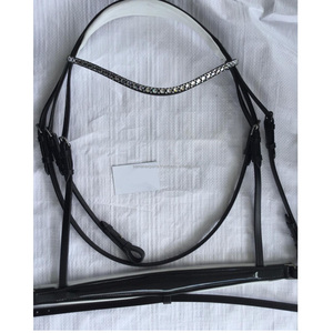 <b>Top</b> Quality Latest Design English Leather Horse Bridle With White Soft Padded and <b>Crystallized</b> <b>Top</b> Supplier Manufacturer - Product Image 6