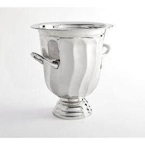 Seau à glace argenté sur piédestal avec poignées, décoration de table, designs personnalisables, refroidisseur à vin en métal pour champagne et bière - Product Image 4