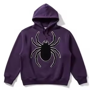 Spider <b>Man</b> Emblem Embroidered 100% Cotton Spring <b>Hoodie</b> 400+ GSM Regular Fit Letter Pattern Custom Logo Front <b>Lined</b> Unisex - Product Image 2