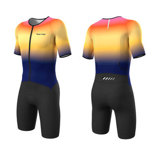Combinaison de triathlon sur mesure OEM, grande taille, vêtements de cyclisme respirants pour la course en équipe, tenue personnalisée - Product Image 1