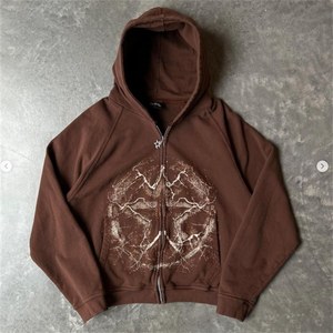 Sudadera con Capucha Estampada DTF para Hombre – Diseño Personalizado Oversize de Algodón Grueso con Bolsillo Canguro - Product Image 1