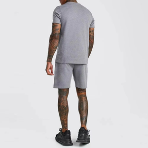 Ensemble de vêtements d'été pour homme, respirant, en microfibre, t-shirt et short pour homme, manches courtes, hauts et pantalons - Product Image 5