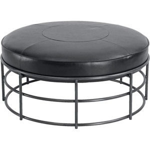 Meilleures ventes - Ottomanes modernes en velours noir avec cadre en métal fait main et rembourrage doux - Meubles de salon - Table basse pour la maison - Product Image 1