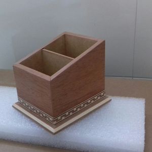 Wooden <b>Desk</b> Pen Holder with <b>Rustic</b> Charm Stylish Wooden Stationery Organizer for Office Durable Wooden Pen Holder for Daily Use - Product Image 5