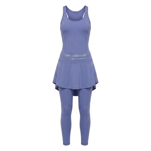 Ensemble de leggings et soutien-gorge de sport sans couture pour femmes, style sportif, compression légère, séchage rapide, pour pickleball et tennis - Product Image 1