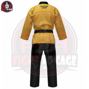 Uniforme de BJJ de Primera Calidad, Cómodo y Moderno, Color Mostaza, Negro Estampado, Elástico, Transpirable y Ligero para Entrenamiento - Product Image 2