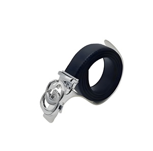 Cinturón Casual para Hombre con Hebilla Autolock Plateada Doble G, Hebilla Gris, Elegante, Ajustable, para Uso Diario, Estilo Moderno - Product Image 3