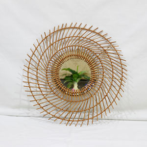 Artex Dong Thap Factory Handmade <b>Bamboo</b> <b>Mirror</b> Vietnam Vintage Wall Decor CH4018A-1BR for Living Room - Product Image 6