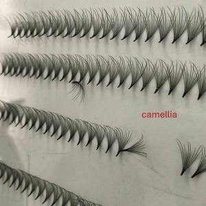 Extensions de cils synthétiques faites à la main, en éventail préformé, effet camélia, longues et naturelles, 14D 16D 20D, courbure CC/DD/M/L, vente en gros - Product Image 2