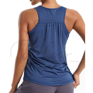 Hot Sale Short Women's Sporty Tank Tops Quick Dry Breathable with Front Logo and Custom Colors - Product Image 4