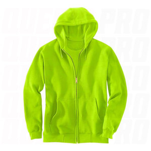 Sudadera con capucha de algodón para hombre, con cremallera completa, gruesa, personalizada, cálida, estilo urbano, con cordón y bolsillos canguro - Product Image 3